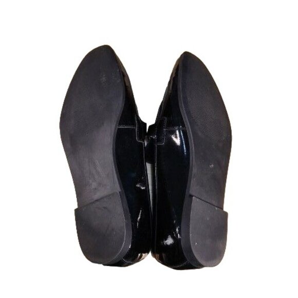 Steve Madden Loafers Women Sz 8.5 Patent Leather Black Low Heel Designer Classic - Picture 7 of 8